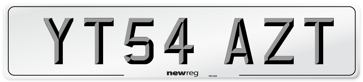 YT54 AZT Number Plate from New Reg